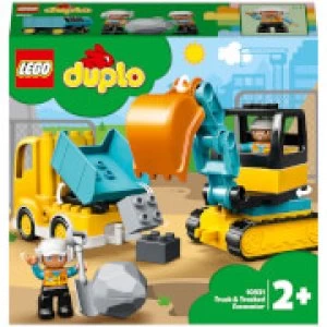 image of LEGO DUPLO Town: Truck and Tracked Excavator (10931)