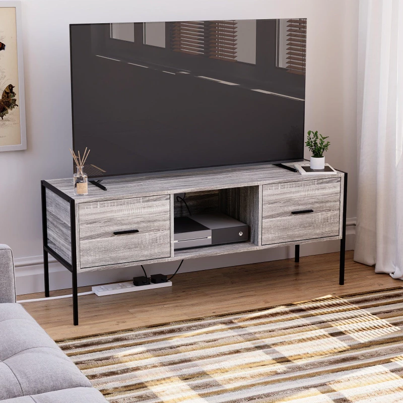 Image of Lassic Vida Designs Brooklyn 2 Drawer TV Unit Grey unisex 2 Drawer
