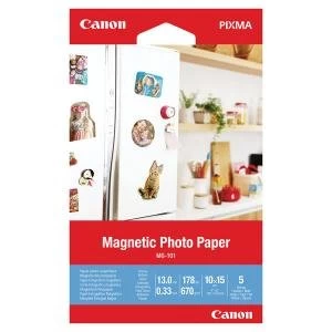 Image of Canon Magnetic Photo Paper MG-101 4x6in Pack of 5 3634C002