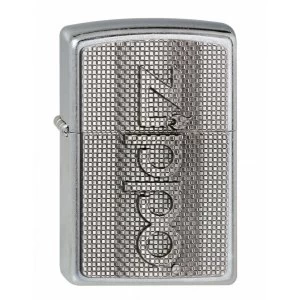 Zippo Unisex Adult Script Emblem Windproof Pocket Lighter Chrome