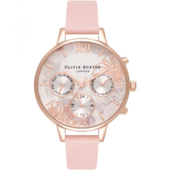 image of Abstract Florals Rose Gold & Dusty Pink Watch