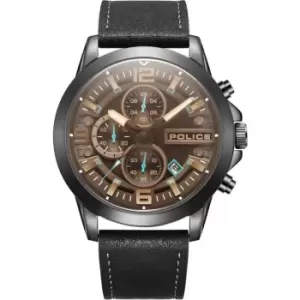 Image of Police Mens Police Stainless Steel Flow PEWJC2194601 - Black