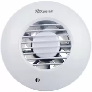 image of Xpelair DX100HTR Humidistat Timer Round Extractor Fan with Wall Kit (93008AW)