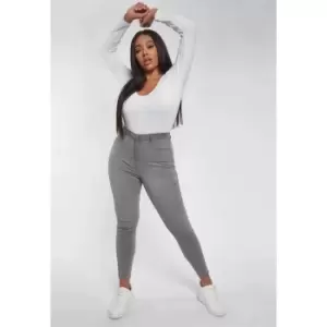 image of Missguided Plus Size Lawless - Grey