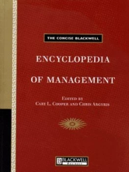 Image of The Concise Blackwell Encyclopedia of Management by Cary L. Cooper Book
