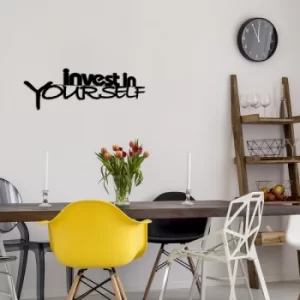 Image of Invest In Yourself Black Decorative Metal Wall Accessory