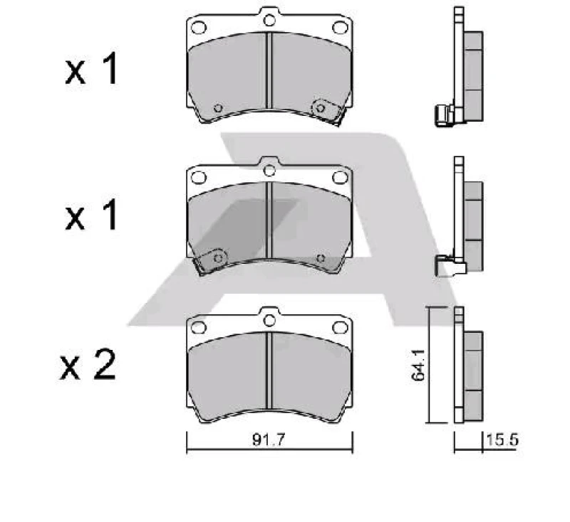 Image of AISIN Brake pad set AISIN BPMZ-1906