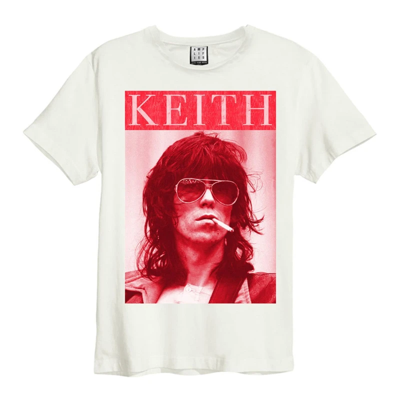 Image of Amplified Amplified Men Kool Keef The Rolling Stones T-Shirt in White Size: 3X-Large White XXXL Male 5063806466611