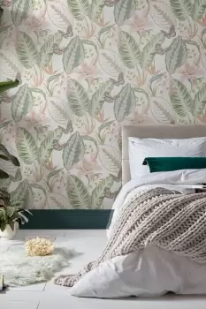 Image of Envy Eden Pastels Natural Floral Wallpaper