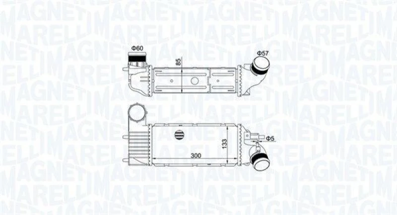 Image of MAGNETI MARELLI Intercooler MAGNETI MARELLI 351319205250