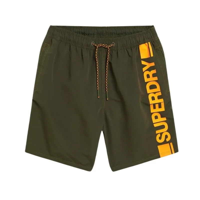 Image of Superdry Patterned swim shorts Superdry Vert Male M
