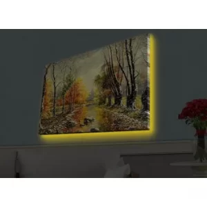 Image of 4570HDACT-067 Multicolor Decorative LED Lighted Canvas Painting