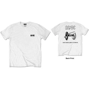 Image of AC/DC - About To Rock Mens Large T-Shirt - White