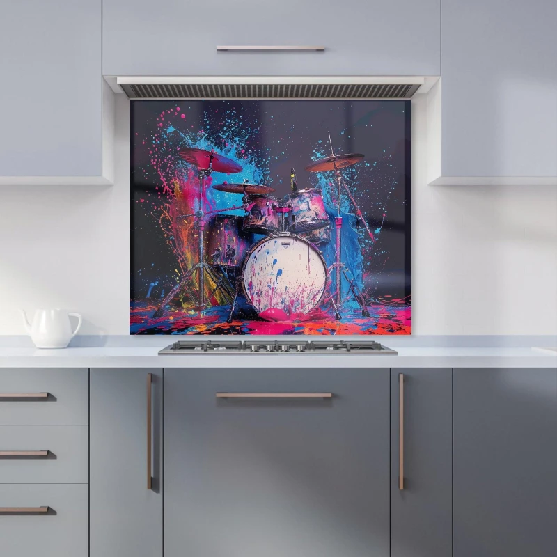 Image of Warren Reed - Designer Drumbeat Colours Kitchen Splashback in Brown Size: 600mm x 750mm Brown Unisex 600mm x 750mm