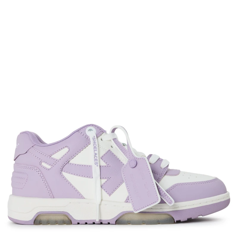 Image of Off White Womens Out Of Office Low-Top Trainers Lavander/White female 3 (36)