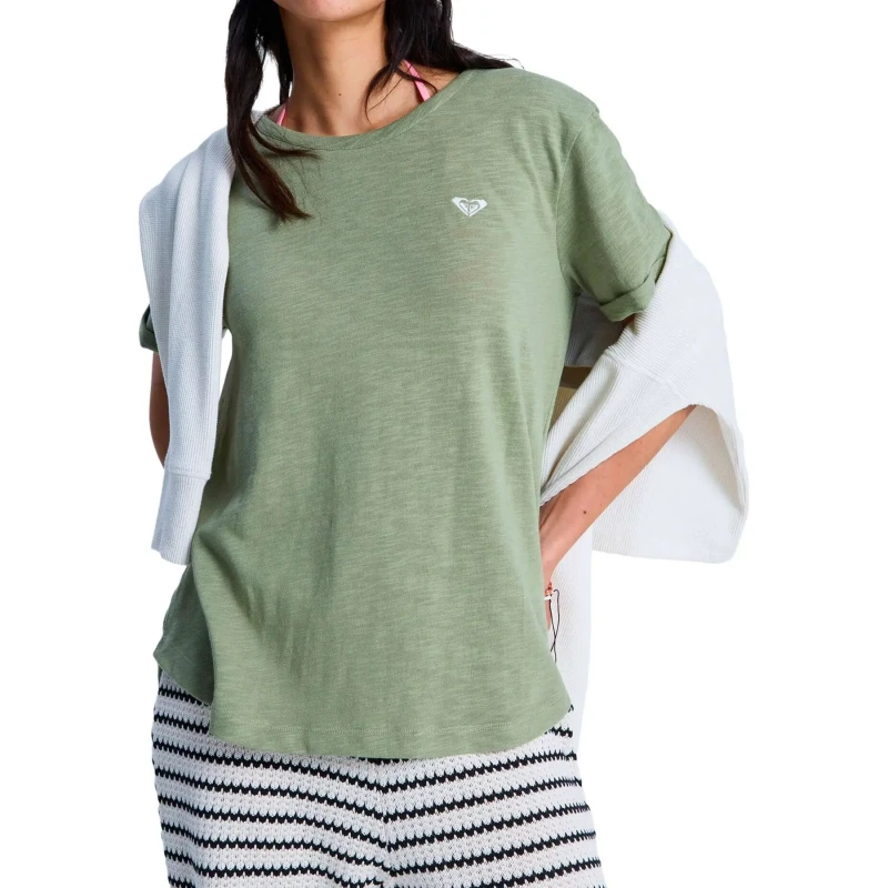 Image of Roxy Womens T-Shirt Roxy Oceanwave Regular Emby Vert Female L