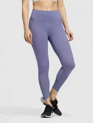 Image of Adidas Yoga 7/8 Leggings, Violet, Size XS, Women