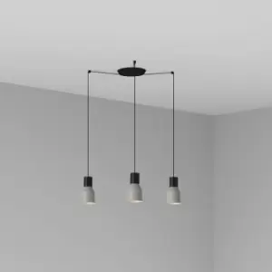 image of Faro KOMBO - Cluster Pendant Ceiling Light Grey, E27