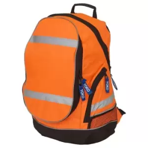 Image of Yoko London Hi-Vis Backpack (One Size) (Orange/Black)