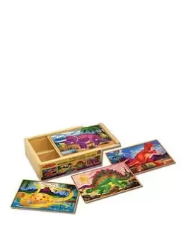 image of Melissa & Doug Dinosaurs Puzzles In A Box