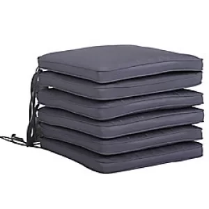 image of Outsunny Outdoor Seat Cushion Set 84B-307BK Polyester, Cotton Grey