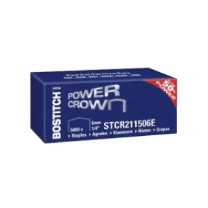 image of Bostitch B8 Powercrown 6mm Staples (5000 Pack)