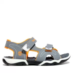 image of Timberland Adventure Seeker 2-strap Sandal For Toddler In Grey/orange Grey/orange Kids, Size 9.5