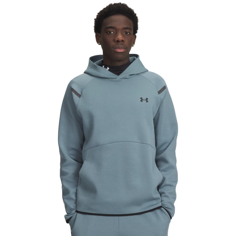 Image of Under Armour Mens Unstoppable Fleece Hoodie Jasper Blue male S