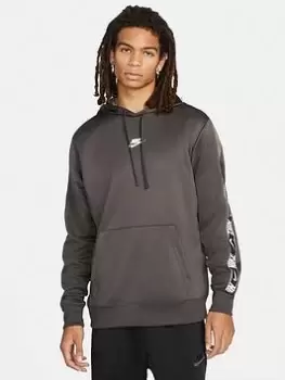 Image of Nike NSW Repeat Pullover Hoodie - Dark Grey Size M Men