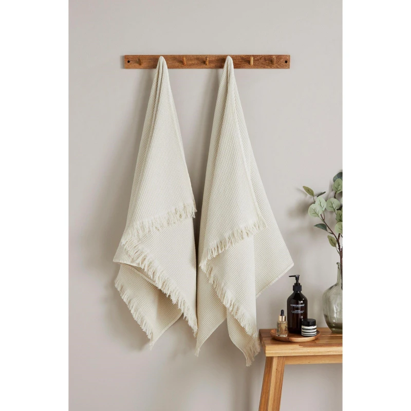 Image of Homelife Set of 2 Waffle Towels - Nude Nude One Size