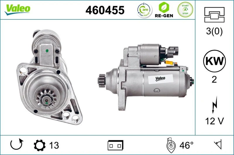 Image of Starter motor VALEO 460455