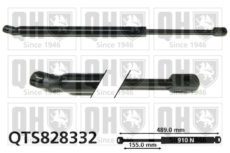 Image of QUINTON HAZELL Tailgate strut QUINTON HAZELL QTS828332