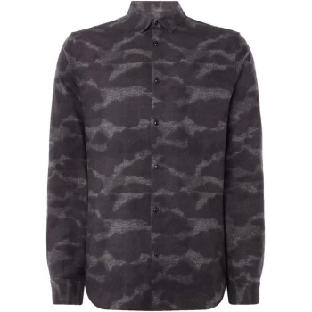 Image of Label Lab Ewing Animal Print Shirt - Black & Grey