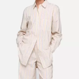 image of Aligne Faria Striped Organic Cotton-Poplin Shirt - EU 36/UK 8