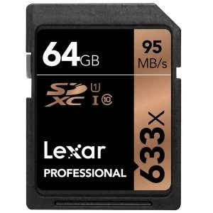 Image of Lexar Professional 633X 64GB SDXC Memory Card