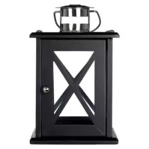 image of Hampstead Black Criss Cross Lantern Medium