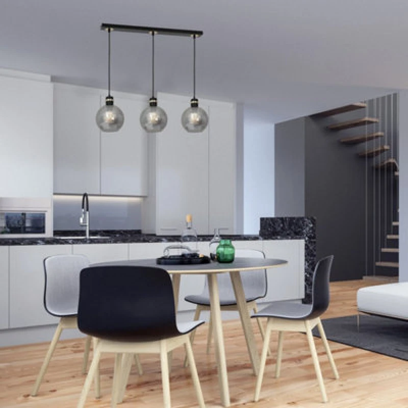 Image of Milagro Bar Pendant Lamp Omega Black / Gold 3xE27