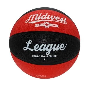 Midwest League Basketball Black/Red - Size 5