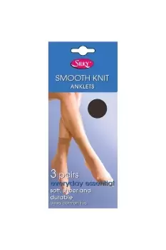 image of Smooth Knit Ankle High (3 Pairs)