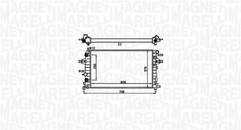 Image of MAGNETI MARELLI Engine radiator MAGNETI MARELLI 350213161700