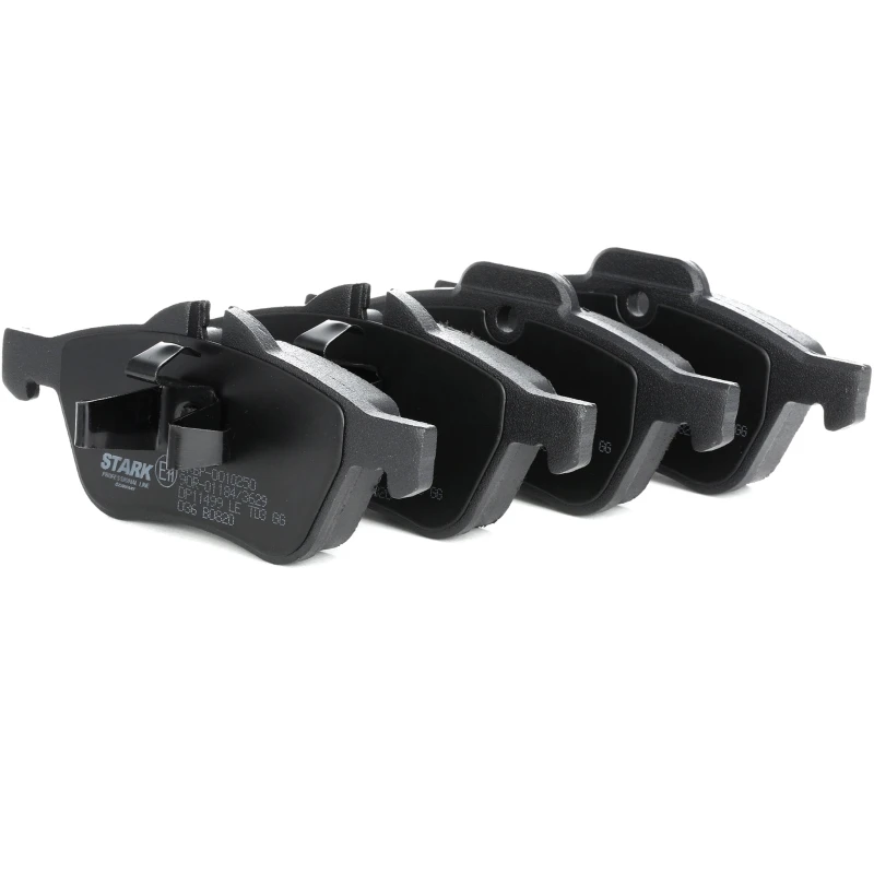 Image of STARK SKBP-0010250 Brake pad set Front Axle, prepared for wear warning indicator, with piston clip Brake Pad Set,disc brake (402)