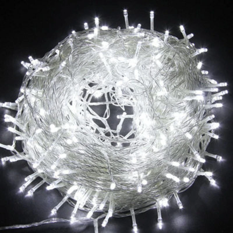 Image of Shatchi 200LEDs Multifunction Timer Outdoor String Fairy Lights 20M Waterproof Christmas Decoration White