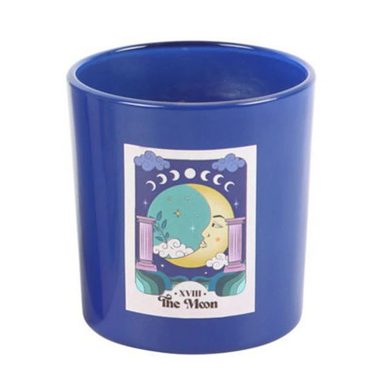 Image of Something Different Something Different The Moon Amethyst Crystal Candle & Holder in Blue Blue One Size Unisex 5063527251701
