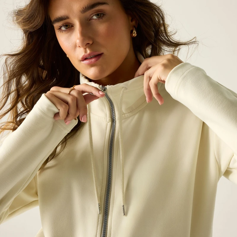 Image of Regatta Womens Ashlynn Full Zip Knitted Fleece in Cream Size: 20 Cream Female 20