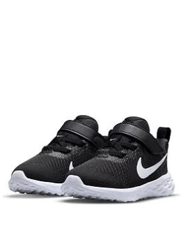 Image of Nike Revolution 6 Infant Trainer - Black/White, Size 5.5