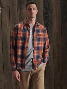 Image of Superdry Workwear Shirt, Brown Size M Men