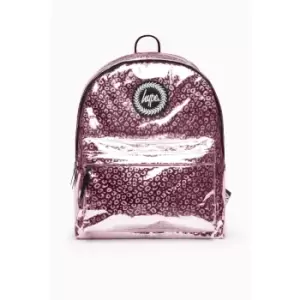 Hype Leopard Print Backpack (One Size) (Pink/White)