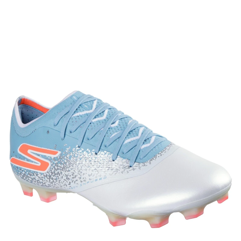 Image of Skechers Razor Elite Adults Firm Ground Football Boots White/Blue male 8 (42)