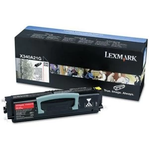 image of Lexmark X340A21G Black Laser Toner Ink Cartridge