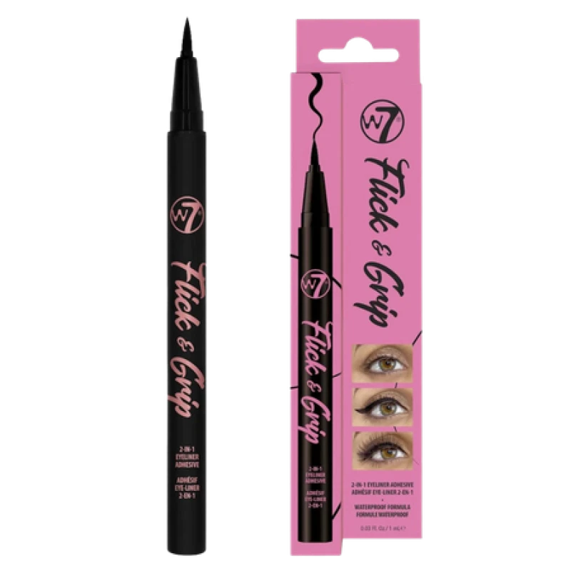 Image of W7 Flick & Grip Pen Black Eyeliner a 1 ml W7-438730